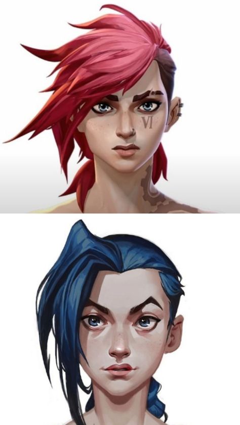 Arcane Art Style Reference, Riot Art Style, Arcane Painting Style, Arcane Models, Arcane Drawing Style, Arcane Style Art, Jinx Character Design, Arcane Jinx And Vi, Arcane Art Style