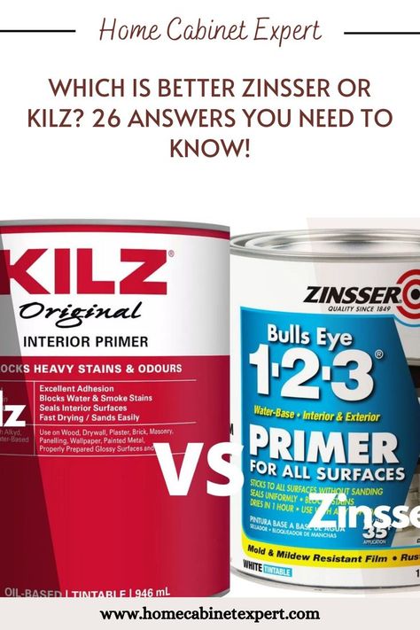 Original Kilz Primer allowed more seep through when put in two coats to two different walls in the same area, whereas Zinsser provided superior coverage. Furniture Repainting, Kilz Paint, Kilz Primer, Restoring Furniture, Surface Water, Which Is Better, Furniture Restoration, Drywall, Metallic Paint