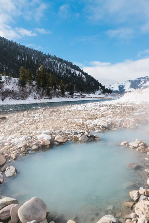 Astoria Hot Springs found near Jackson Hole and Grand Teton National Park! These are amazing, natural hot springs in Wyoming! #hotsprings #jacksonhole  parttimetourists.com Island Park Idaho, Charleston Tours, Natural Hot Spring, Idaho Hot Springs, Adventurous Things To Do, Couple Travel, Island Park, Utah National Parks, Hot Spring