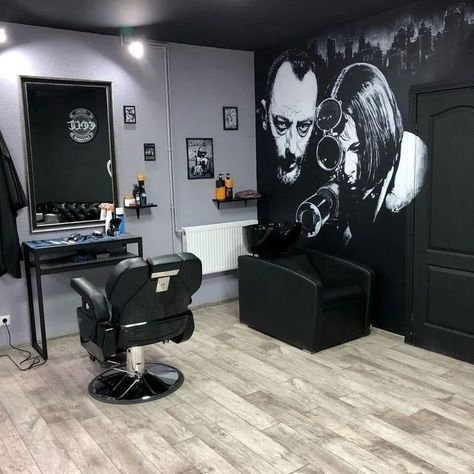 Salon and barber inspo! Start your own mini salon today!! PMS will help you!! ♡Call 0437432013 or watsap 0746037798 #inspo #inspiration #entrepreneur #minisalon #barber #lovehair Barber Shop Pictures, Barbershop Design Interior, Tattoo Studio Interior, Barber Shop Interior, Barber Haircuts, Hair Salon Interior, Salon Suites Decor, Barbershop Design, Barber Shop Decor