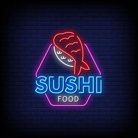 Sushi Go, Logo Neon, Food Logo, Sushi Recipes, Logo Food, Pottery Painting, Painting Ideas, Premium Vector, Graphic Resources