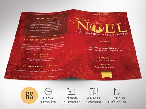 Christmas Party Program Template, Christmas Church Invitation, Christmas Program Template, Red Grunge Background, Christmas Event Flyer, Red Grunge, Red Gold Christmas, Christmas Flyer Template, Christmas Service