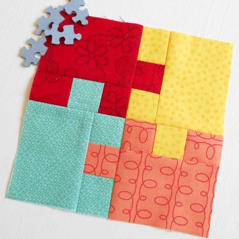 Puzzle Quilt, Quilt Modernen, Block Quilt, Sampler Quilt, Patchwork Quilting, Baby Blocks, Scrappy Quilts, Quilting Tips, Free Quilting