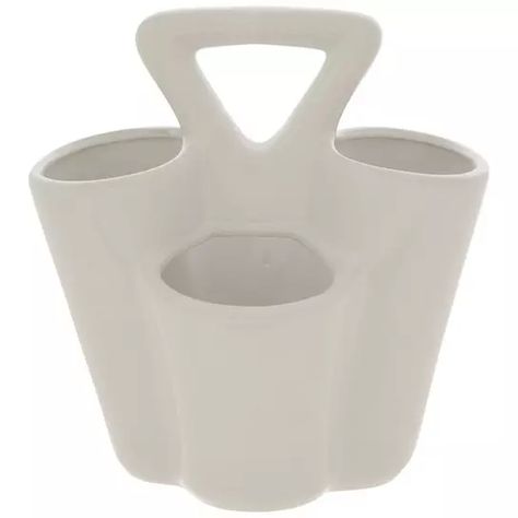 Ceramic 4-Section Caddy With Handle | Hobby Lobby | 2376002 Diy Silverware Caddy, Ceramic Silverware Holder, Ceramic Cutlery Holder, Silverware Caddy Target, Ceramic Utensil Holder Target, Silverware Caddy, Kitchen Dinnerware, Hobby Lobby, Kitchen Storage