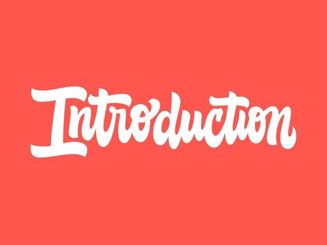 Introduction by Daniel Palacios Introduction In Different Fonts, Introduction Heading Design, Introduction Design For Project, Creative Introduction Page For Project, Introduction For Project, Introduction Calligraphy, Introduction Aesthetic, Alphabets Calligraphy, Portfolio Aesthetic