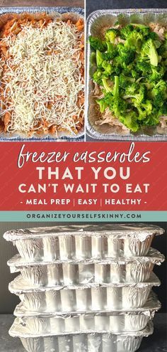 Healthy Freezer Meals, Healthy Freezer Meals Clean Eating, Best Freezer Casseroles, Freezer Casserole Recipes, Freezer Casserole, Freezer Casseroles, Make Ahead Freezer Meals, Easy Freezer Meals, Healthy Clean Eating