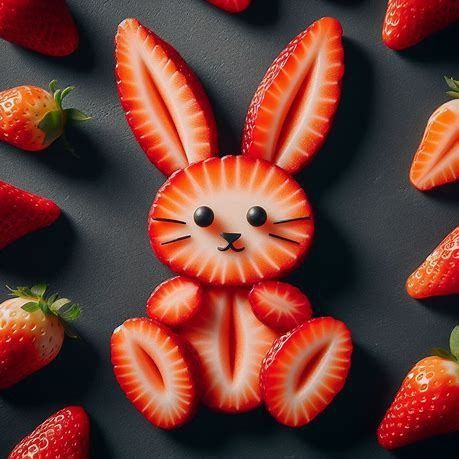 Fruit Food Art, Cute Fruit Ideas, Strawberry Food Art, Food Art Lunch, Fruits Decoration, Fruit Creations, Decorações Com Comidas, Fruit Animals, Food Art For Kids