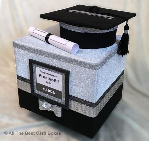 Handmade Graduation Gifts, Party Card Box, Halloween Wedding Decorations, Wedding Card Boxes, Wallingford Connecticut, Money Card Box, Graduation Card Boxes, Graduation Box, Rustic Card Box Wedding