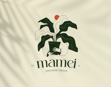 MAMEI - PLANT SHOP BRANDING :: Behance Plant Shop Logo Design, Plant Shop Branding, Plant Shop Logo, Plant Animation, Flower Shop Logo Design, Plants Logo, Plant Logo, Plant Logos, Branding Behance