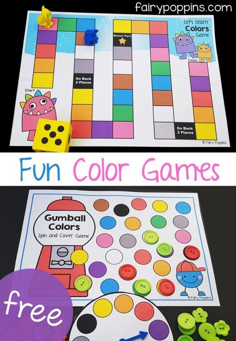 Fun Color Activities For Kids | Fairy Poppins Colours Games For Preschool, Colors Games For Preschoolers, Teaching Colors Activities, Colour Kindergarten Activities, Color Games For Kids Activities, Color Kindergarten Activities, Colours Kindergarten Activities, Colors Games For Kids, Colour Games For Preschool