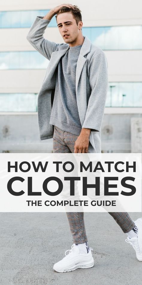 Clothing Matching Guide, Formals Menswear Outfits, Spring Men’s Outfits, Clothing Color Combinations Men, Color Matching Clothes Men Casual, Match Clothes Outfits, Colours That Go Together Outfits, Norm Core Outfits Men, Mens Color Combinations Outfit