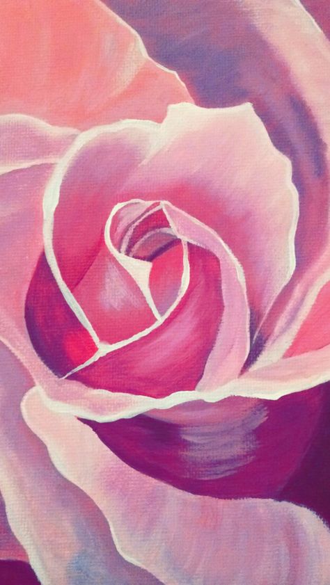 Purple Rose painting. Acrylic on canvas - Instagram @van.artt Canvas Painting Quotes, Acrylic Rose, Canvas Diy, Acrylic Painting Flowers, Painting Quotes, Canvas Quotes, Watercolor Canvas, Rose Painting, Watercolor Rose