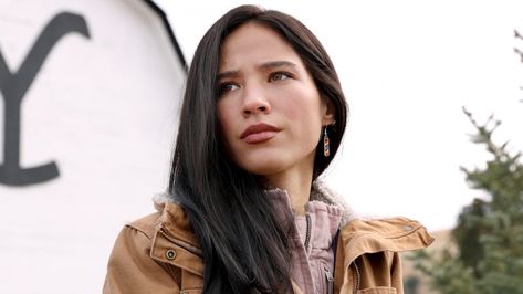 The truth about Yellowstone's casting controversy Native American Indians Women, Teeter Yellowstone Hair, Native Aesthetic, Native American Face Claims, Native American Hairstyles For Women, Native American Woman, Native American Aesthetic, Yellowstone Cast, Yellowstone Aesthetic