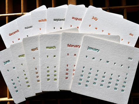 Letterpress Calendar, Letterpress Coasters, Diy Desk Calendar, Creative Calendar, 달력 디자인, Diy Calendar, Luxury Business Cards, Paper Stuff, Cute Journals