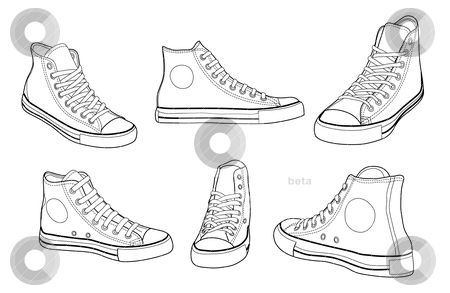 Converse angles Converse Drawing, Sneakers Illustration, Sneakers Drawing, Shoe Sketches, Clothing Sketches, Sneaker Art, Shoes Drawing, Drawing Clothes, Shoe Art