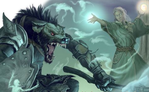 A Gnoll champion challenges - to his regret- an Elf Mage. Dnd Wizard, Advanced Dungeons And Dragons, Beast Creature, Call Of Cthulhu, Cthulhu, Roleplaying Game, The Magicians, Wizard, Dungeons And Dragons