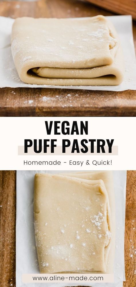 Vegan Hacks, Recipes Whole Foods, Vegan Basics, Pastry Dough Recipe, Rough Puff, Rough Puff Pastry, Puff Pastry Recipe, Vegan Pastries, Whole Foods Vegan