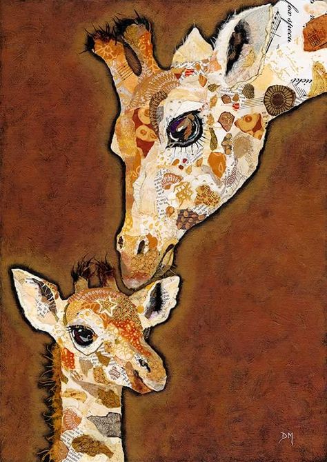 Giraffe Images, Pastel Poster, Collage Art Projects, Giraffe Art, Paper Collage Art, Animal Quilts, Rabbit Art, Africa Art, Torn Paper