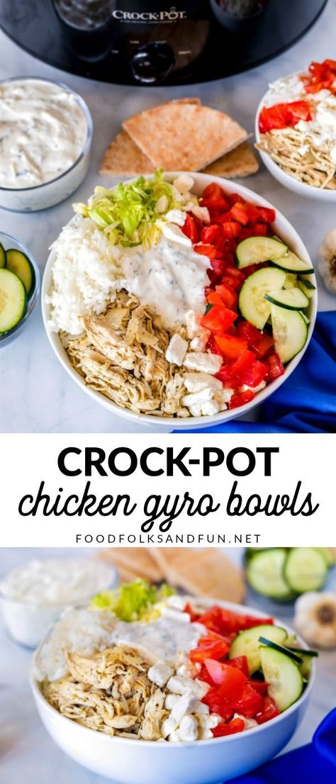 Chicken Gyro, Chicken Gyros, Crock Pot Chicken, Healthy Crockpot, Crock Pot Cooking, Healthy Crockpot Recipes, Slow Cooking, Chicken Crockpot Recipes, Crockpot Recipes Easy