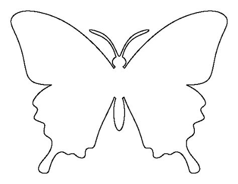 Butterfly pattern. Use the printable outline for crafts, creating stencils, scrapbooking, and more. Free PDF template to download and print at http://patternuniverse.com/download/butterfly-pattern/ Printable Outline, Butterfly Outline, Butterfly Stencil, Heart Diy, Butterfly Template, Butterfly Printable, Stencils Printables, Paper Butterflies, Stencil Templates