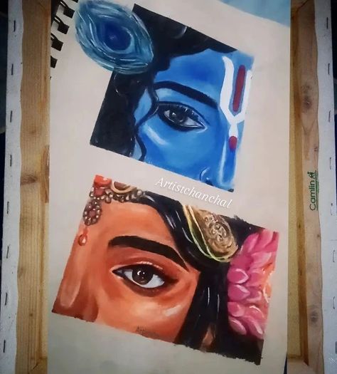 Most beautiful eyes Radha krishna 💕 #eye #radhakrishna #eyesdrawing #painting #explore #sukoon #prem #loveislove #radhakrishna #soulmate #couple #god #krishnaquotes #shrikrishna #radheradhe #vrindavan #howtodraw #artistchanchal #art #foryou #fyp Radha Eyes Drawing, Radha Krishna Eyes Drawing, Krishna Eyes Painting, Krishna Eyes, Soulmate Couple, Sketch Images, Pencil Sketch Images, Eye Sketch, Eyes Drawing