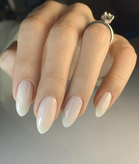 White Bunny Nails, White Almond Shaped Nails, Funny Bunny Nails, Milky Nails, Casual Nails, Funny Bunny, Soft Nails, Girls Nails, Neutral Nails