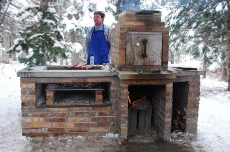 20 Incredible Grill Setups | Digital Trends Outdoor Brick Grill, Outdoor Brick Oven, Brick Smoker, Brick Grill, Easy Marinades, Brick Pizza Oven, Diy Grill, Outdoor Grills, Healthy Grilling