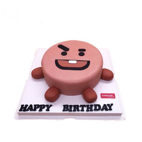 Shooky Bt21 Cake, Suga Cake Birthday, Suga Birthday Cake, Bts Cakes, Bts Party, Bts Cake, Korean Cake, Bff Gifts Diy, Simple Cake Designs