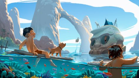 Art And Illustration, Environmental Art, Art Burnout, الفن الرقمي, Skull Island, 판타지 아트, Visual Development, Art Practice, Environment Concept Art