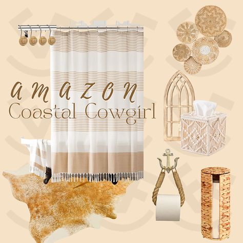 Boho Coastal Cowgirl Neutral Bathroom Inspo Cowhide Coastal Cowgirl Decor Bedroom, Costal Cowgirl Bathroom, Cowgirl Bathroom Decor, Coastal Cowgirl Bathroom, Coastal Cowgirl Home, Coastal Cowgirl Bedroom, Cowgirl Bathroom, Coastal Cowgirl Decor, Cowgirl Bedroom