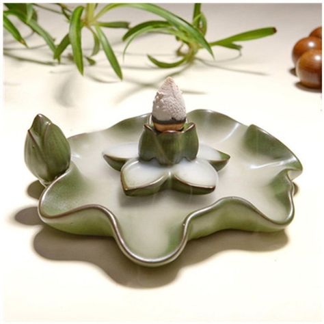 Lotus Backflow Incense Burner by ToShay.shop starting at $$27.49 👉 www.toshay.shop/collections Buddhist Decor, Aroma Burner, Lotus Incense, Backflow Incense Burner, Craft Fashion, Meditation Decor, Incense Burner Holder, Ceramic Incense Holder, Backflow Incense