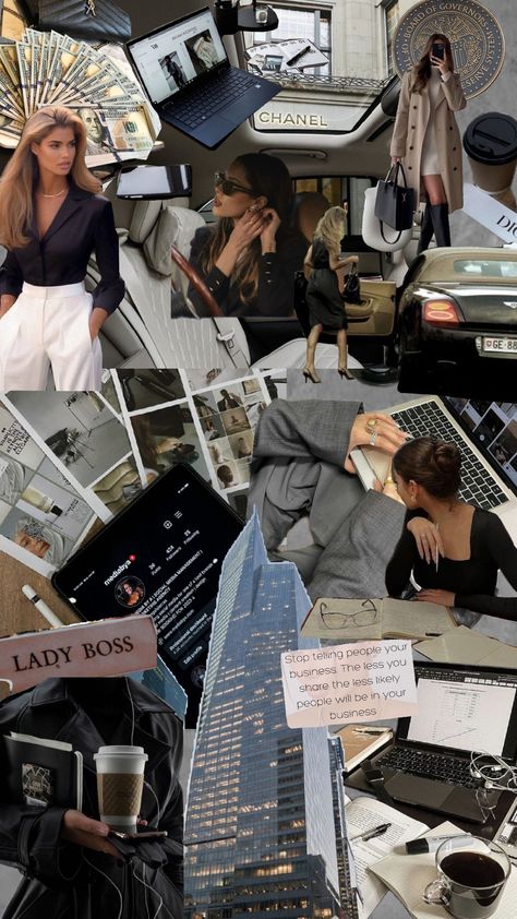 Business Woman Collage, Economy Student Aesthetic, Economy Aesthetic, Economy Student, Retro Corporate, Corporate Girlie, Vision Board Collage, Manifesting Vision Board, Life Goals Future