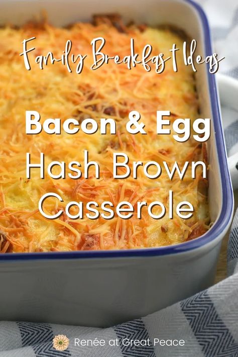 Hashbrown Breakfast Casserole Bacon, Egg Hashbrown Casserole, Egg Hashbrown, Eggs Casserole, Hash Brown Egg Casserole, Casserole Breakfast, Hashbrown Casserole Recipe, Bacon Casserole, Delicious Breakfast Casserole