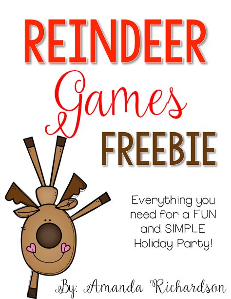 Reindeer Games FREEBIE.pdf - Google Drive Reindeer Games Christmas Party, Games Christmas Party, Reindeer Party, Classroom Holiday Party, Classroom Christmas Party, Holiday Party Ideas, School Christmas Party, Christmas Party Ideas, Holiday Party Kids