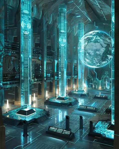 The biometric vault archive. #scifi #scififantasy #scifiartwork #scifigeek #scifiworld #futuristicart #futuristiccity #futurecity #future #futuristic #space #spaceage #spaceart #ai Futuristic Dark Academia, Jennie Spot, Scifi Setting, Futuristic Library, Scifi Aesthetic, Scifi Interior, Scifi City, Scifi Artwork, Future Library