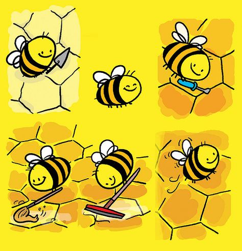 busy bee Hello Spring Wallpaper, Bees For Kids, Bee Rocks, Bee Themed Classroom, Bee Classroom, Bee Printables, Bee Images, Bee Drawing, Bee Illustration