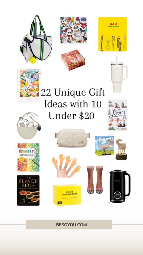 Discover 22 carefully curated and unique gift ideas for adults, with 10 presents under $20. Gifts For Men Or Women, Gifts For $25, Best Gifts For Adult Daughter, Unique Gift Ideas For Him, Gifts For 26 Year Old Woman, Unisex Gifts Under $20, Gift Ideas Under $10, Practical Gift Ideas For Women, Gifts Under 50 For Her