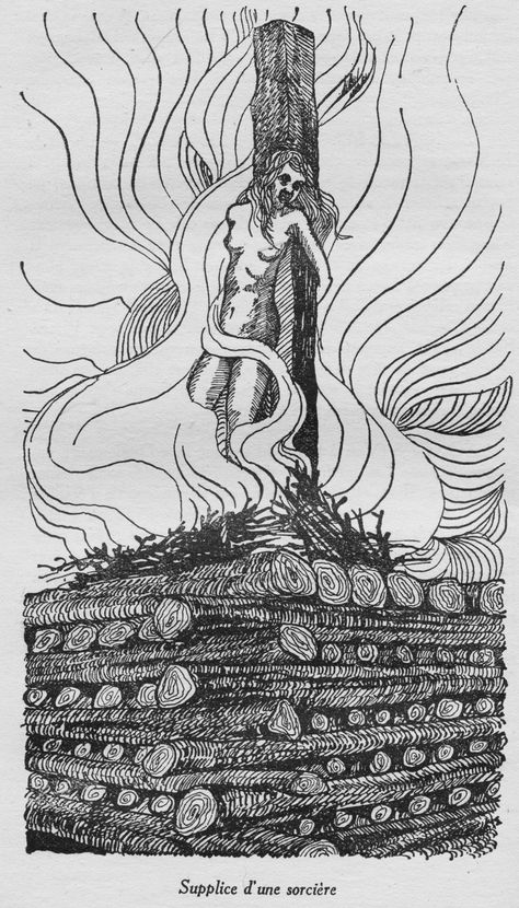 Witch Burning Illustration, Witches Being Burned, Witch Burning Drawing, Burning Woman Tattoo, Burning Witch Drawing, Burning Witch Art, Witch Burning Art, Faerie Drawing, Burning Witch