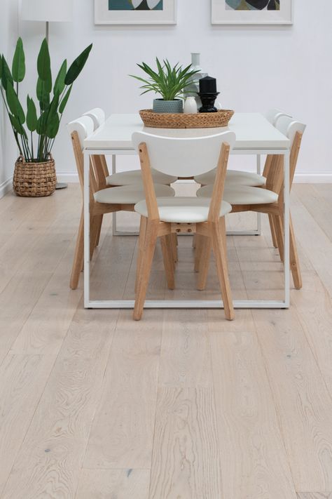 Scandi Flooring, Wooden Kitchen Bench, Scandinavian Flooring, Timber Tiles, Beach House Flooring, Nordic Dining, Residential Flooring, Scandi Interiors, Modern Flooring