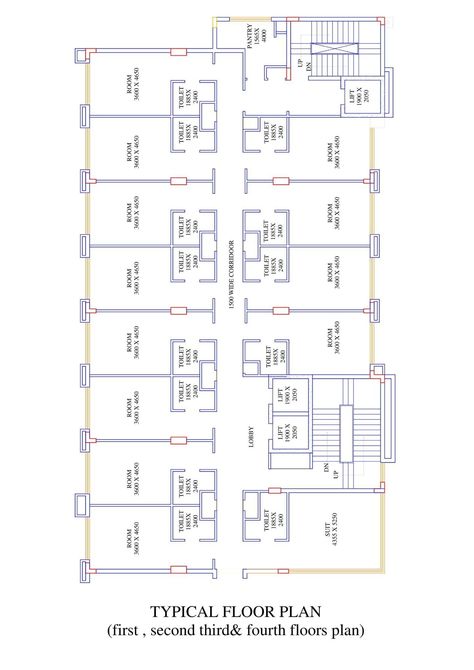 Hotel Layout Plan Floors, Hotel Floor Plan Layout, Hostel Design Plan, Hostel Layout, Hotel Building Plan, Commercial Building Plan Layout, Hotel Plan Architecture Projects, Hotel Building Design, Artistic House