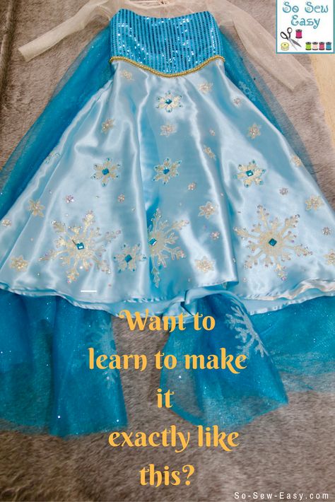 Frozen Dress Pattern, Princess Dress Diy, Princess Dress Pattern, Girls Sewing Patterns Free, Patterns Skirt, Princess Dress Patterns, Diy Tulle Skirt, Toddler Dress Up, Toddler Princess Dress