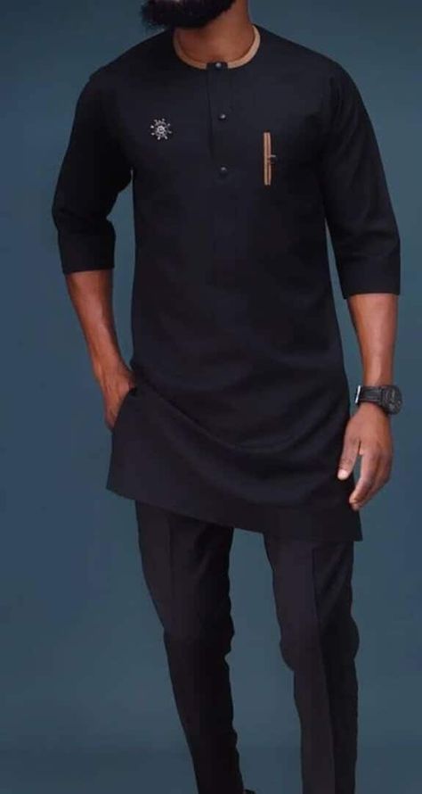 Plain And Pattern Material Style For Men, Nigeria Native Design For Men, Latest Ankara Styles For Men 2023, Man Design Fashion, Africa Mens Fashion African Style, Three Quarter Sleeve Senator For Men, Africa Wear For Men, Etibor Styles For Men, Native Designs For Men