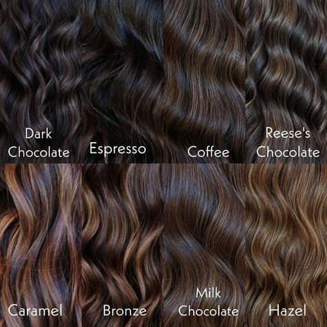 Different shades of ✨BRUNETTE✨ All of my brunette clients range between levels 1-5 and I promise, there are plenty of color ideas out… | Instagram Haircut 90s, Hair Color Guide, Dark Brunette Hair, Black Hair Balayage, Brown Hair Looks, Brown Hair Inspo, Brunette Hair With Highlights, Hair Color Chart, Brunette Balayage Hair