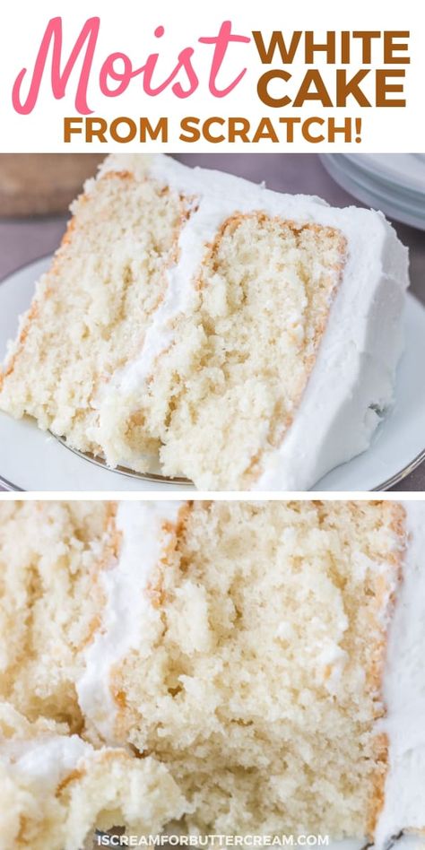 Wet Cake Recipes, Wedding Cake Recipes Homemade, White Cake Cupcakes, Best White Cake Recipe, Homemade White Cakes, Moist White Cake, White Cake Recipe, White Cakes, White Frosting