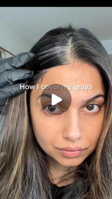 Arshia Moorjani on Instagram: "Covering up my grays using @madisonreed’s Root Perfection Root Touch-up Kit from @walmart. I used shade 4N Darkest Brown and it worked like magic to cover all my grays in 10 minutes!!!! The kit is also free from harsh chemicals and available in 5 shades! So so impressed!!! @walmartfashion #madisonreedpartner #ad" How To Cover Up Grey Hair, Covering Gray Hair Brunettes Dark Brown, Best Hair Color For Graying Brunette, Dark Brown Hair With Grey Face Frame, Blending In Grey Hair Dark Brown, Dark Hair To Cover Grey, Camouflage Grey Hair Roots, How To Cover White Hair With Highlights, Dark Hair Covering Gray