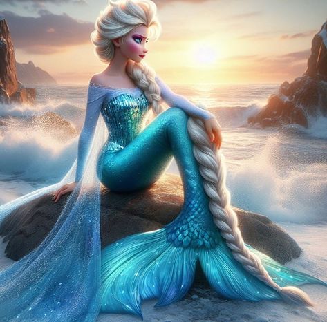 Elsa as a mermaid #elsa #frozen #frozen2 #anna #hallebailey #mermaid #littlemermaid #fyp #ariel #littlemermaid #disneyworld #disney… | Instagram Mermaid Disney Princesses, Princesses As Mermaids, Elsa Mermaid, Frozen Mermaid, Elsa As Anime, Anime Ariel Mermaid, Mermaid Character, Elsa 2, Disney Mermaid