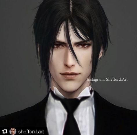 Sebastian From Black Butler, Black Butler Funny, 50k Followers, Black Butler Sebastian, 19 Days Characters, Acid Art, Black Butler Characters, Black Butler 3, Animal Illustration Art