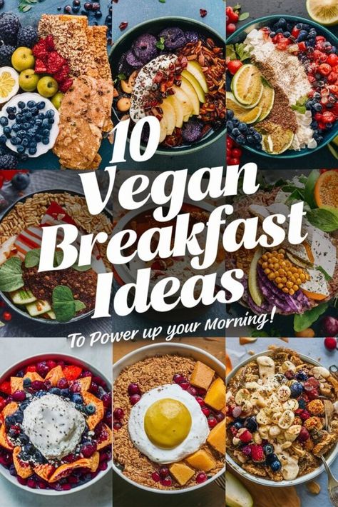 10 Vegan Breakfast Ideas to Power Up Your Morning! Vegan Breakfast Salad, Vegan Parfait Breakfast, Veggie Breakfast Bowl, Vegan Breakfast Bowls, Vegan Breakfast Bowl, 2025 Meals, Breakfast Bowl Vegan, Energizing Breakfast, Refreshing Breakfast