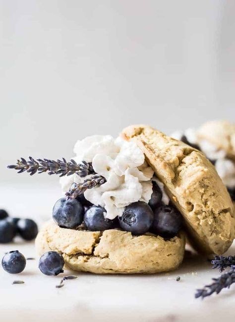 Blueberry Lemon Lavender Shortcake | Healthy Little Vittles Dairy Free Whipped Topping, Dairy Free Vanilla Ice Cream, Dried Lemon Zest, Gelato Recipe, Baking Journal, Lemon Ice Cream, Lavender Extract, Dried Lemon, Homemade Gluten Free