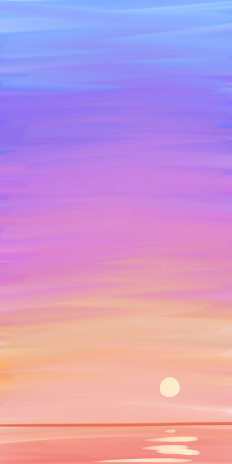 Ombre Gradient Wallpaper, Easy Gradient Painting, Sunset Gradient Painting, Gradient Drawing Ideas, Sunset Color Gradient, Digital Sunset Art, Ombre Background Painting, Sunset Gradient Wallpaper, Sunrise Cartoon Background